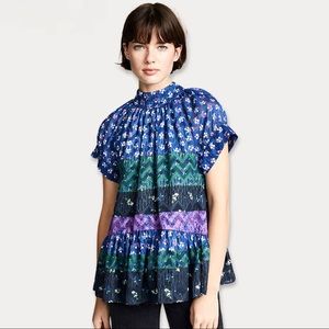 OPENING CEREMONY Floral Drop Ruffle Blouse